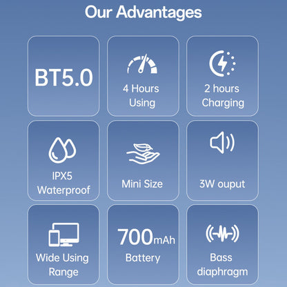 Bluetooth-högtalare Yesido YSW30, 3W, Vattentät, Svart