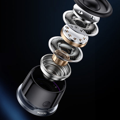 Bärbar Bluetooth-högtalare Yesido YSW32, 3W, RGB, Svart