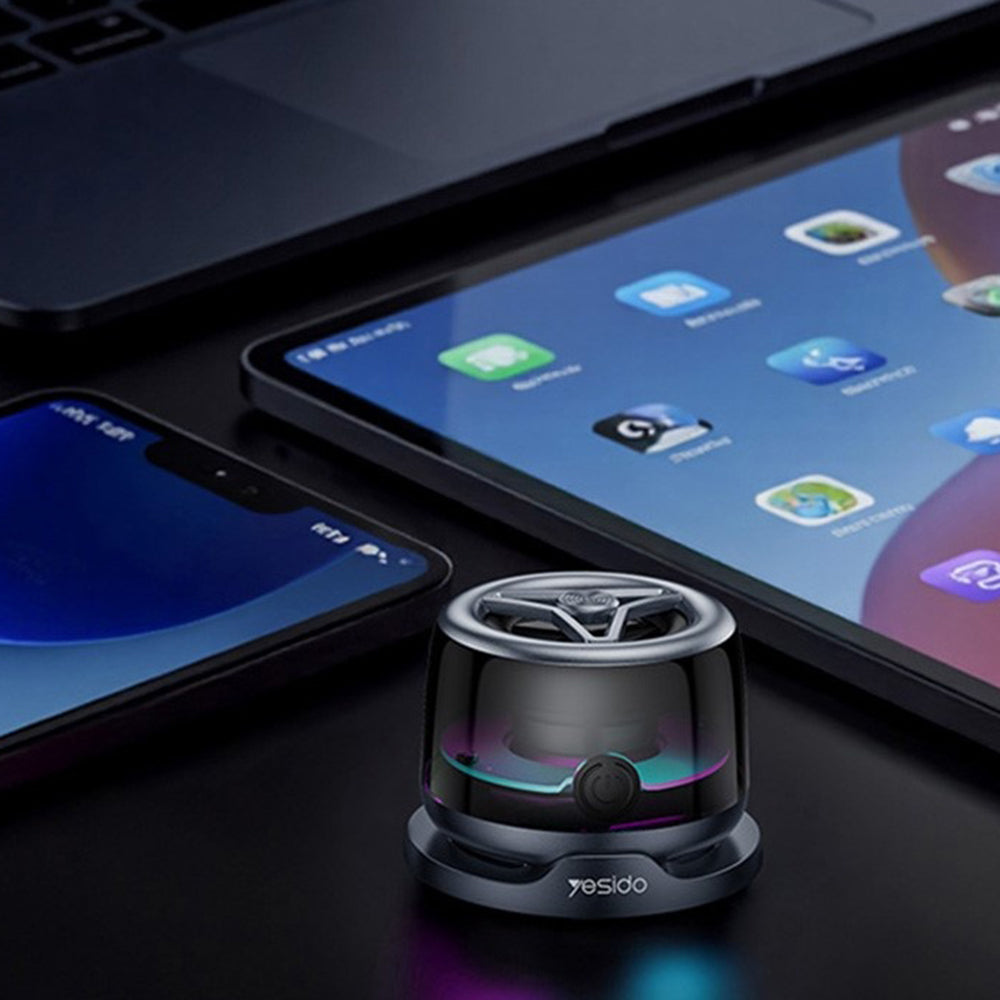 Bärbar Bluetooth-högtalare Yesido YSW32, 3W, RGB, Svart