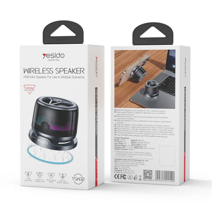 Bärbar Bluetooth-högtalare Yesido YSW32, 3W, RGB, Svart