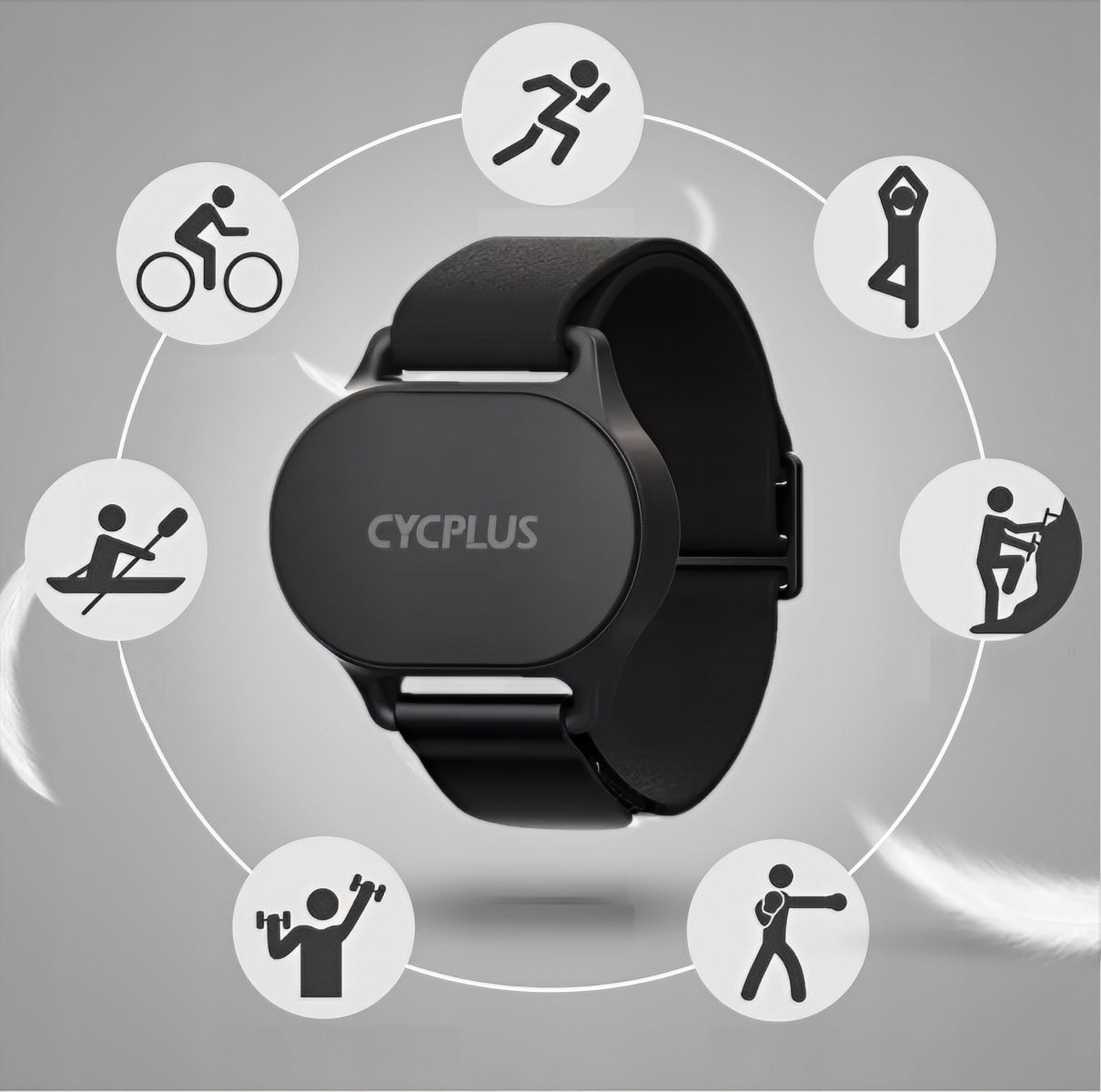 Cycplus H1 Pulsmätararmband, Svart