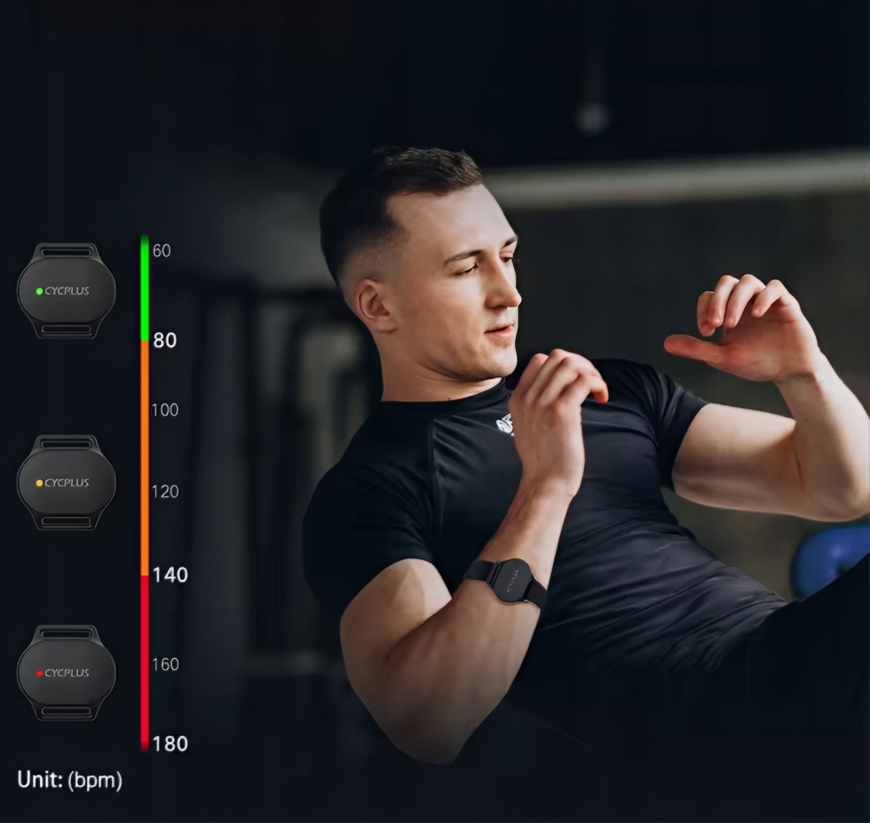 Cycplus H1 Pulsmätararmband, Svart