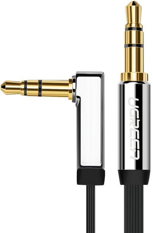 Audio Kabel 3.5mm - 3.5mm UGREEN AV119 Vinklad, 3m, Svart
