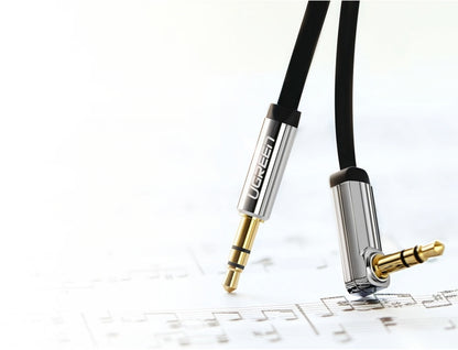 UGREEN AV119 Angled 3.5mm - 3.5mm Audio Cable, 3m, Black