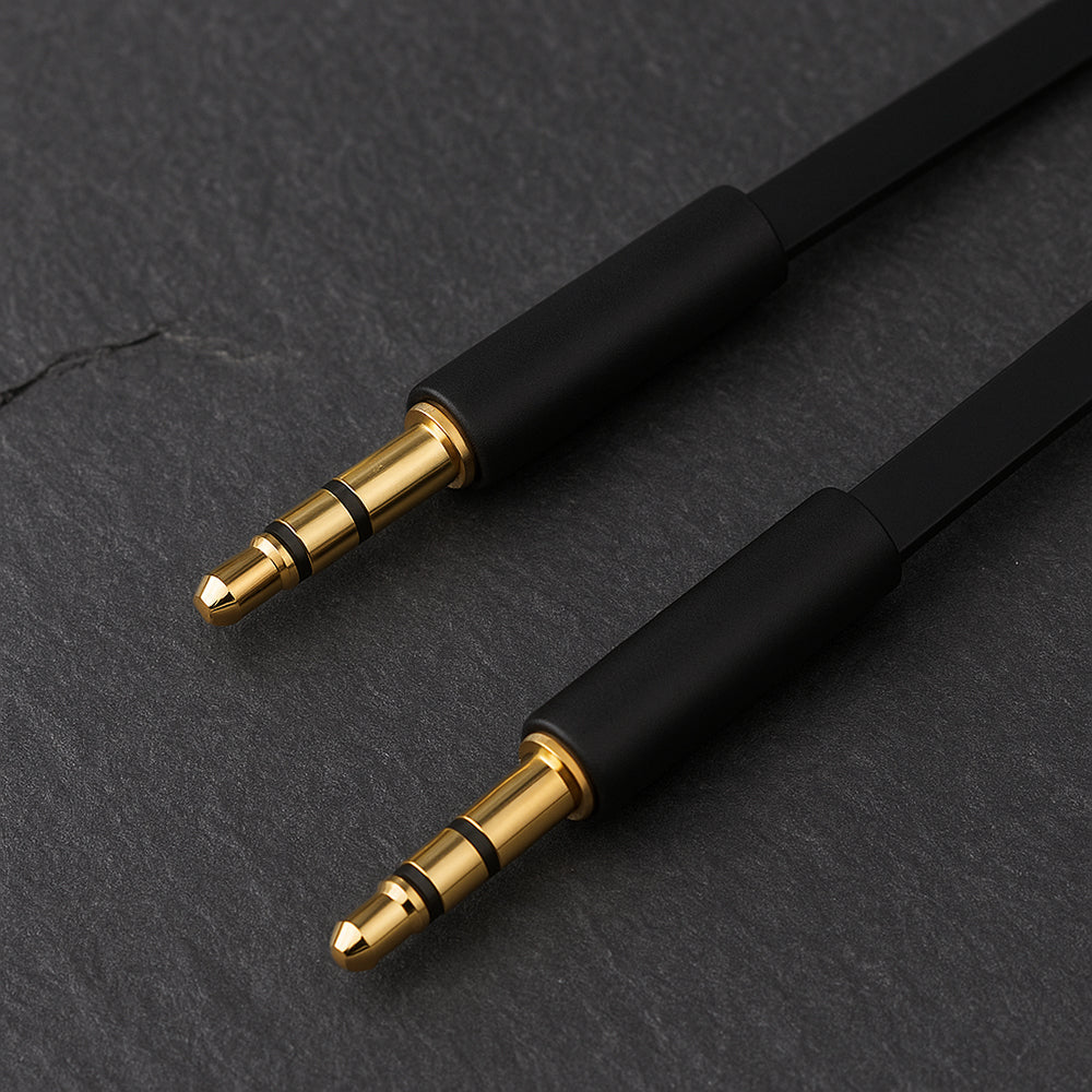 Audio Kabel 3.5mm - 3.5mm Fixed, 1m, Svart