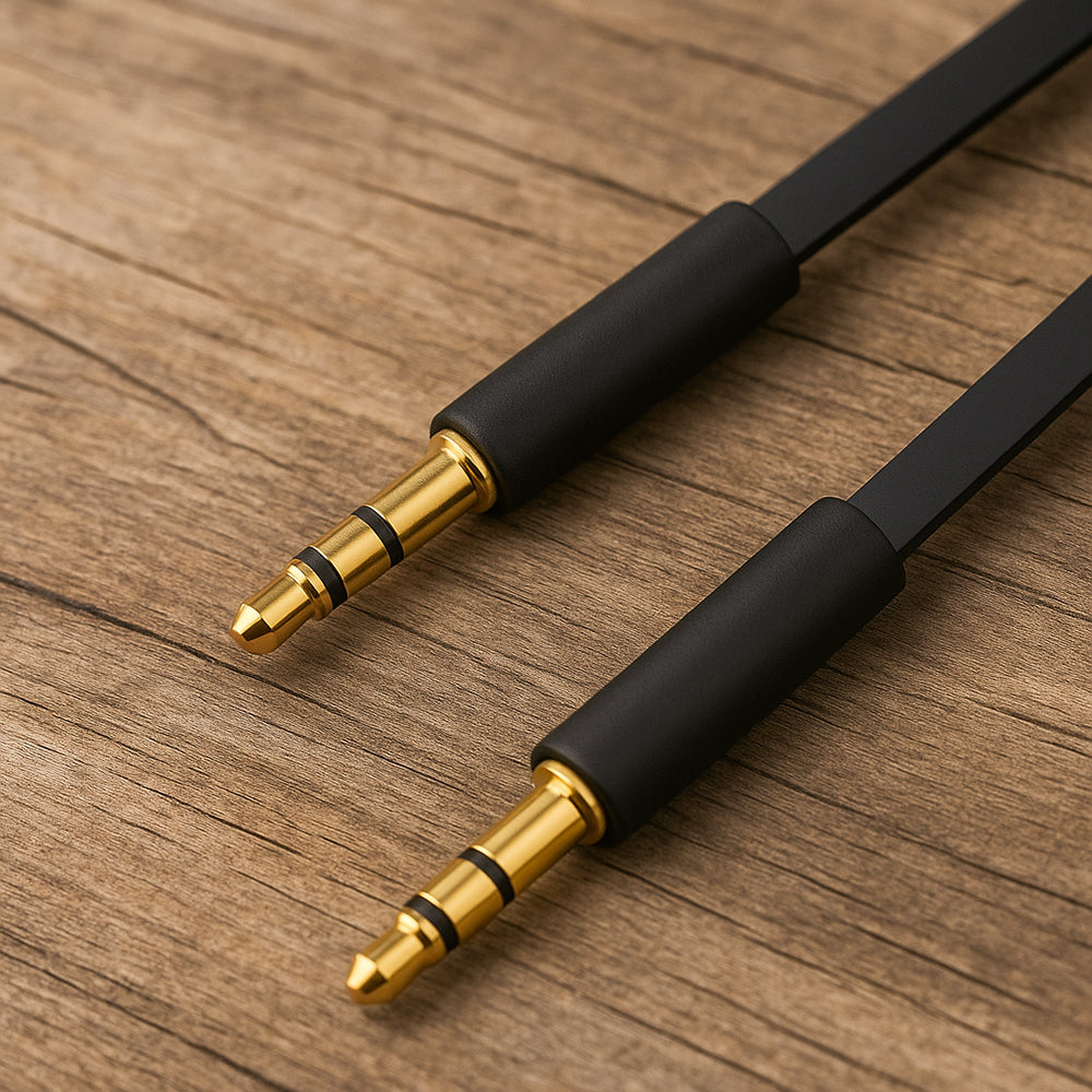 Audio Kabel 3.5mm - 3.5mm Fixed, 1m, Svart