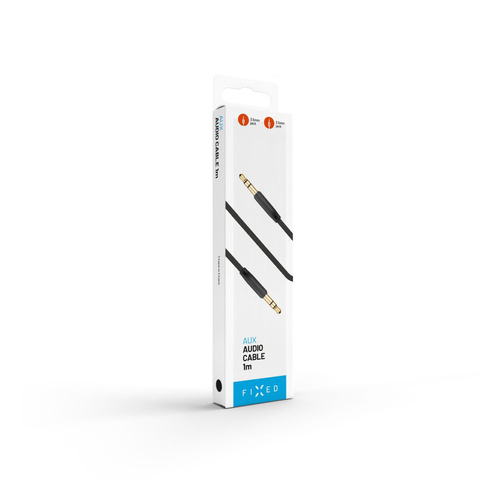 Audio Kabel 3.5mm - 3.5mm Fixed, 1m, Svart