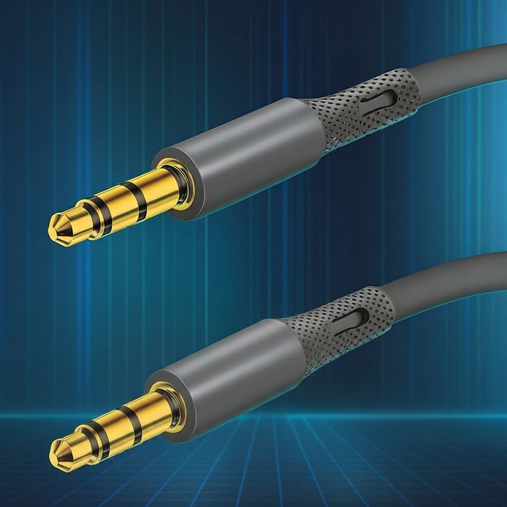 Audio Cable 3.5mm - 3.5mm Techsuit AC3 SoundFlex, 1m, Grey