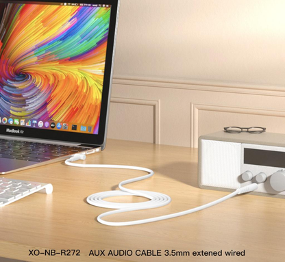 Audio Kabel 3.5mm - 3.5mm XO Design NB-R272, 1m, Vit