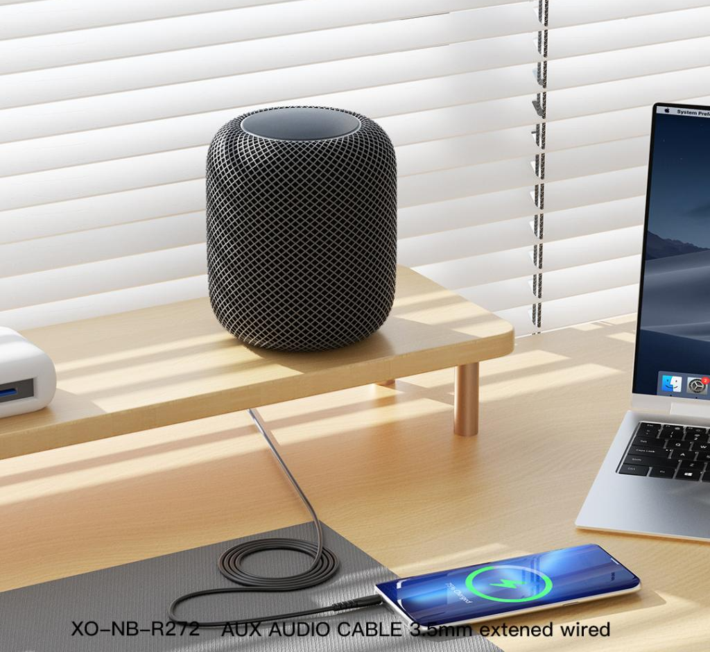 Audio Kabel 3.5mm - 3.5mm XO Design NB-R272, 1m, Svart