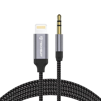 Audio Lightning-kabel - 3.5mm Techsuit AC10 SoundShell, 1.5m, Grå