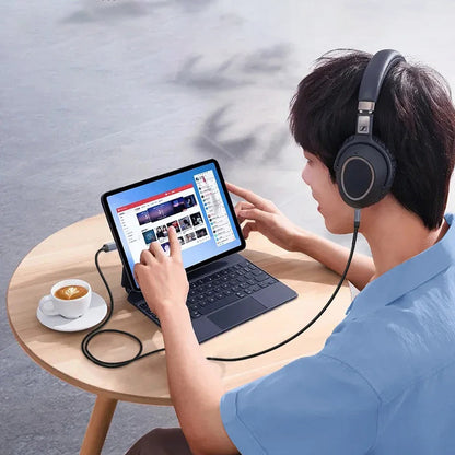 Audio Lightning-kabel - 3.5mm Techsuit AC10 SoundShell, 1.5m, Grå