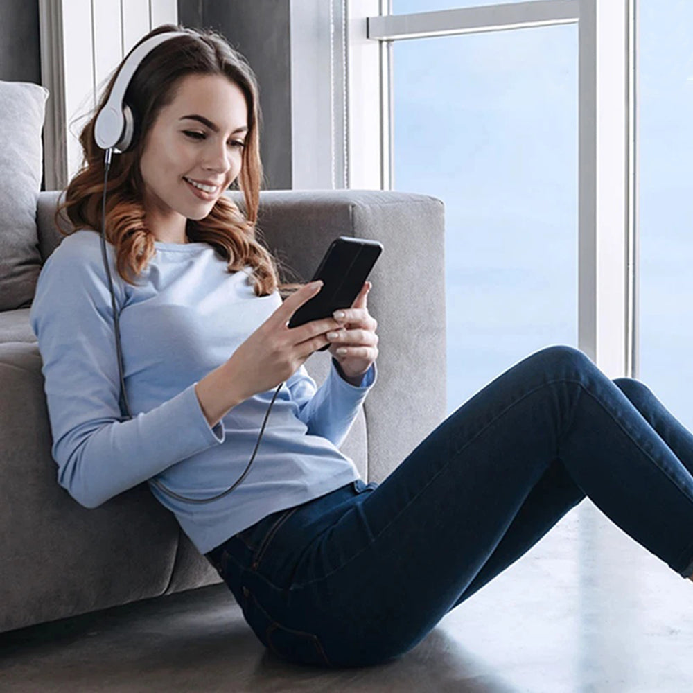 Audio Lightning-kabel - 3.5mm Techsuit AC10 SoundShell, 1.5m, Grå