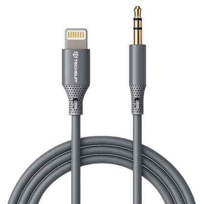 Lightning Audio Cable - 3.5mm Techsuit AC5 SoundFlex, 1m, Gray