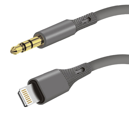 Audio Lightning-kabel - 3.5mm Techsuit AC5 SoundFlex, 1m, Grå