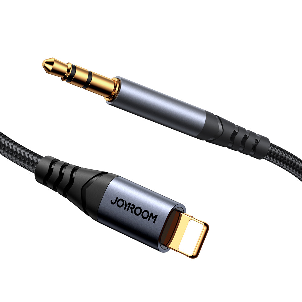 Ljudkabel Lightning - 3.5mm Joyroom SY-A06, 1.2m, Svart
