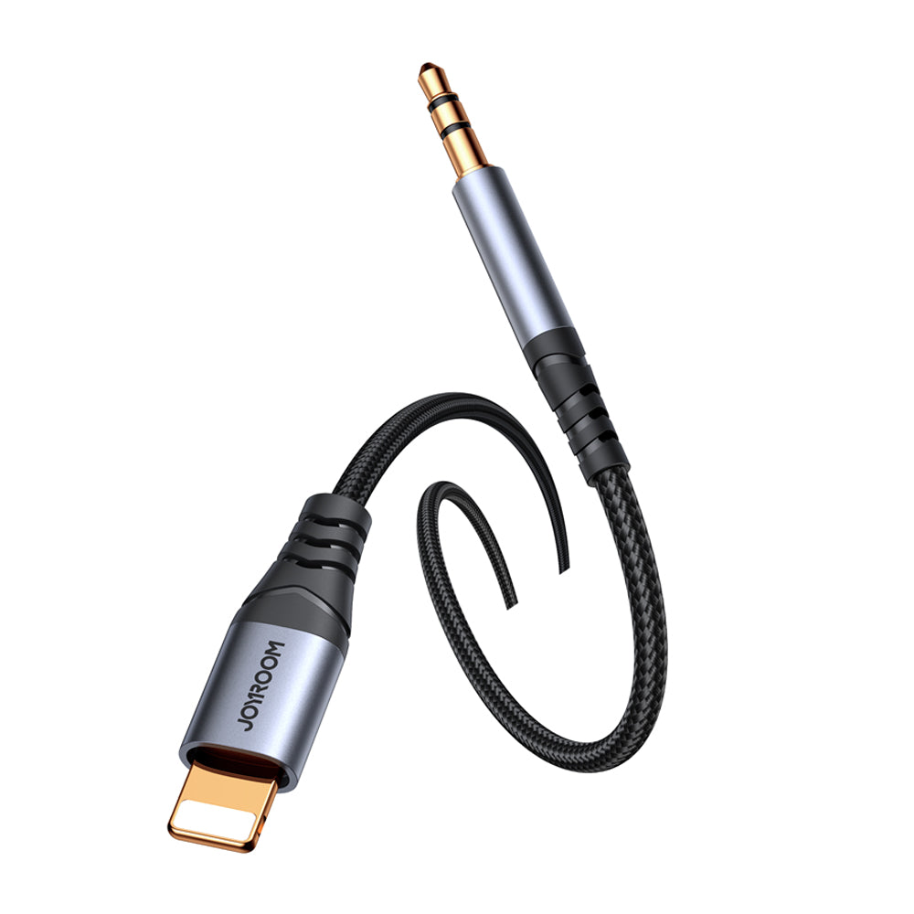 Ljudkabel Lightning - 3.5mm Joyroom SY-A06, 1.2m, Svart