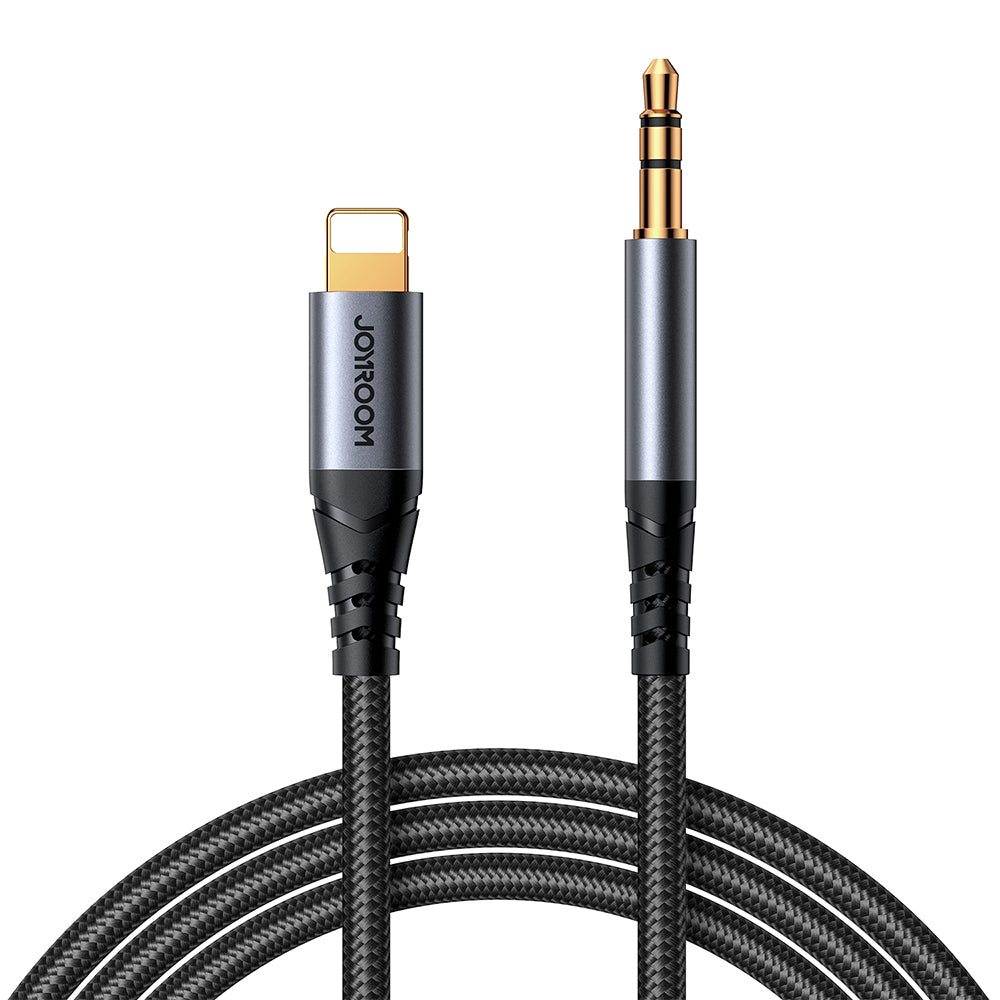 Ljudkabel Lightning - 3.5mm Joyroom SY-A06, 1.2m, Svart