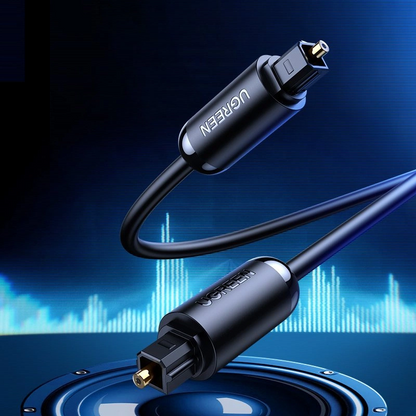 Optiskt ljudkabel UGREEN AV122, Toslink / SPDIF, 1,5 m, Svart
