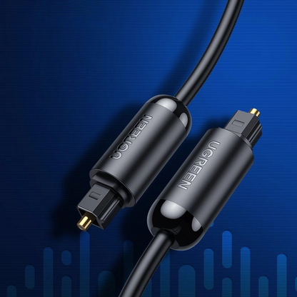 Optiskt ljudkabel UGREEN AV122, Toslink / SPDIF, 1,5 m, Svart