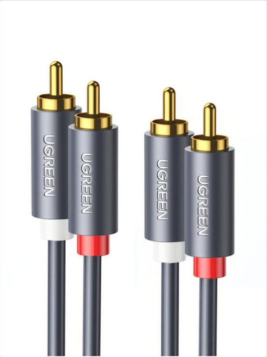Audio Kabel UGREEN AV104, 2 x RCA - 2 x RCA, 3m, Svart
