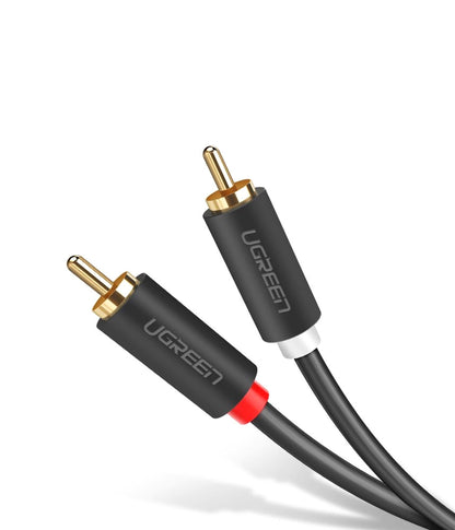 Audio Kabel UGREEN AV104, 2 x RCA - 2 x RCA, 2m, Svart