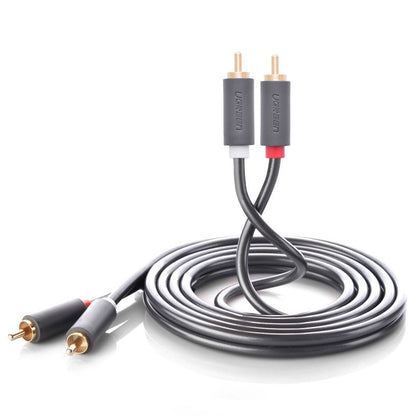 Audio Kabel UGREEN AV104, 2 x RCA - 2 x RCA, 2m, Svart