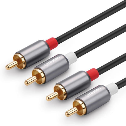 Audio Kabel UGREEN AV104, 2 x RCA - 2 x RCA, 2m, Svart