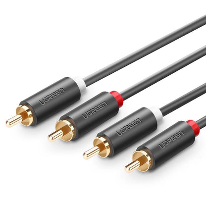Audio Kabel UGREEN AV104, 2 x RCA - 2 x RCA, 2m, Svart