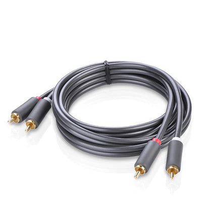 Audio Kabel UGREEN AV104, 2 x RCA - 2 x RCA, 2m, Svart
