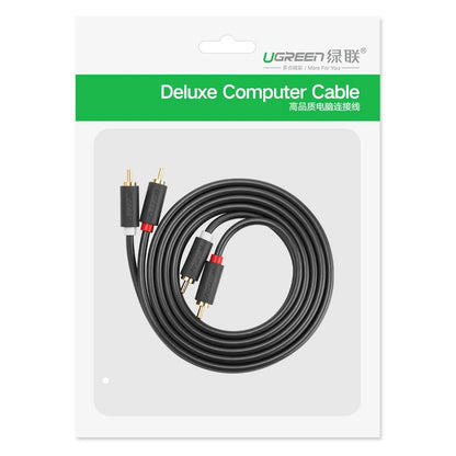 Audio Kabel UGREEN AV104, 2 x RCA - 2 x RCA, 2m, Svart