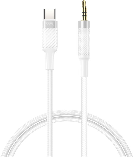 Audio Kabel USB-C - 3.5mm XO Design NB-R279B, 1m, Vit