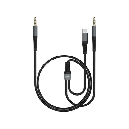 Audio Kabel USB-C / 3.5mm - 3.5mm XO Design NB178B, 1m, Svart