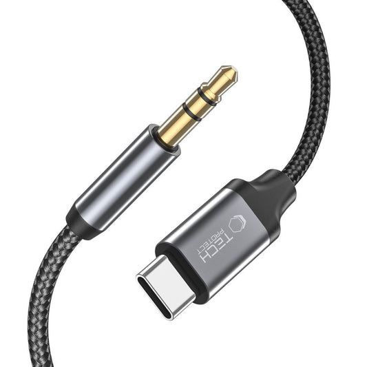 USB-C to 3.5mm Tech-Protect Ultraboost Audio Cable, 1m, Black