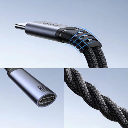 USB-C till 3.5mm / USB-C ljudkabel Joyroom SY-C02, 0.14m, Svart