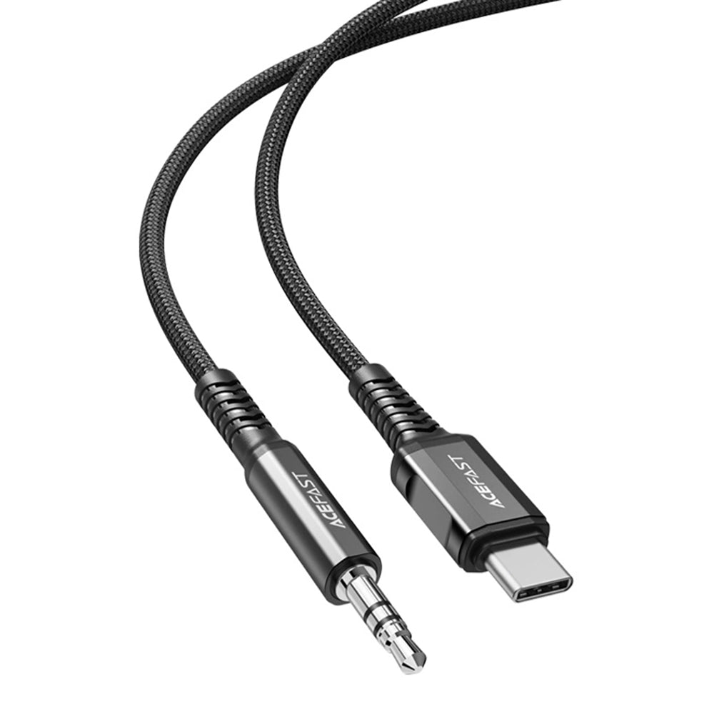 Audio Kabel USB-C - 3.5mm Acefast C1-08, 1.2m, Svart