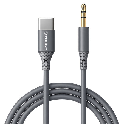 Audio Kabel USB-C - 3.5mm Techsuit AC4 SoundFlex, 1m, Grå