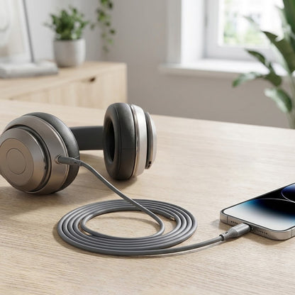 Audio Kabel USB-C - 3.5mm Techsuit AC4 SoundFlex, 1m, Grå
