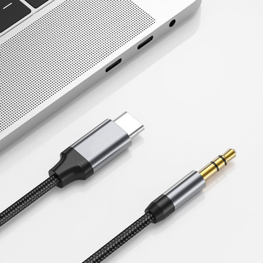Audio Kabel USB-C - 3.5mm Techsuit AC9 SoundShell, 1.5m, Grå