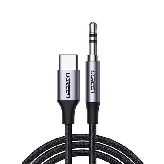 USB-C till 3,5 mm ljudkabel UGREEN CM450 (20192), 1m, grå
