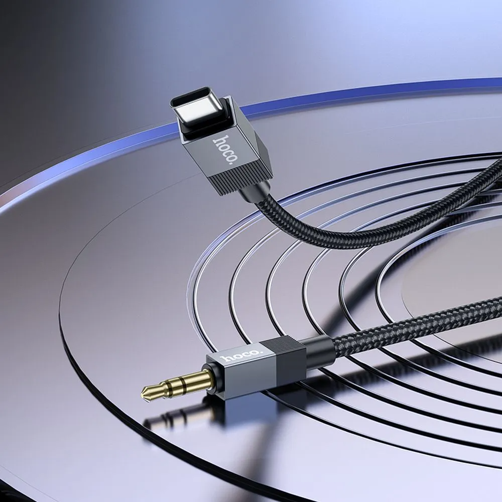 Audio Kabel USB-C - 3.5mm HOCO UPA32B, 1m, Svart