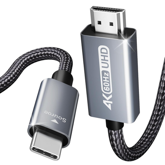 USB-C till HDMI ljud- och videokabel Benfei, 0,9 m, grå