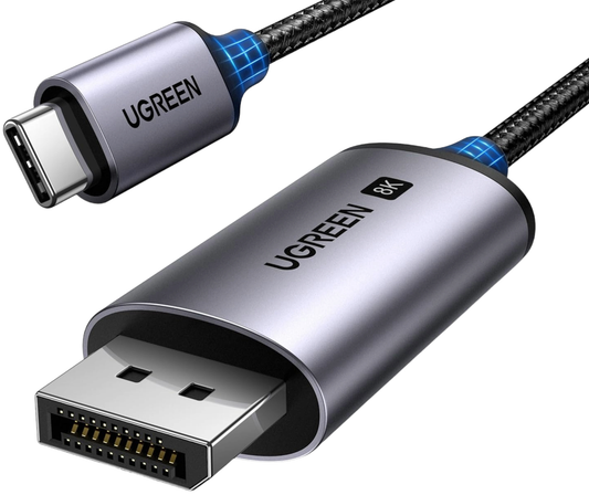USB-C ljud- och videokabel - DisplayPort UGREEN CM556 (25157), 1m, grå
