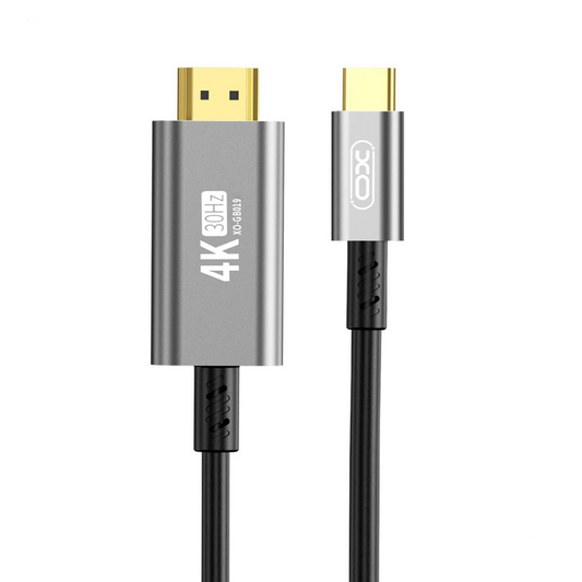 Audio- och videokabel USB-C - HDMI XO Design GB019, 1.8m, Svart