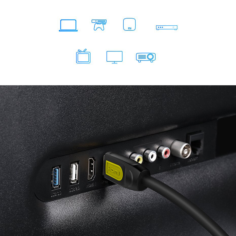 Video Kabel UGREEN HD101, HDMI - HDMI, 4K, 1m, Svart
