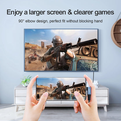Audio- och videokabel USB-C - HDMI Joyroom SY-20C1 Angled, 2m, Grå