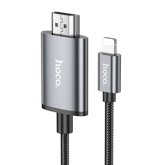 Audio- och videokabel Lightning - HDMI HOCO UA27, 2m, Grå