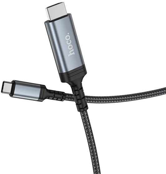 Audio- och videokabel USB-C - HDMI HOCO UA43, 1.8m, Grå