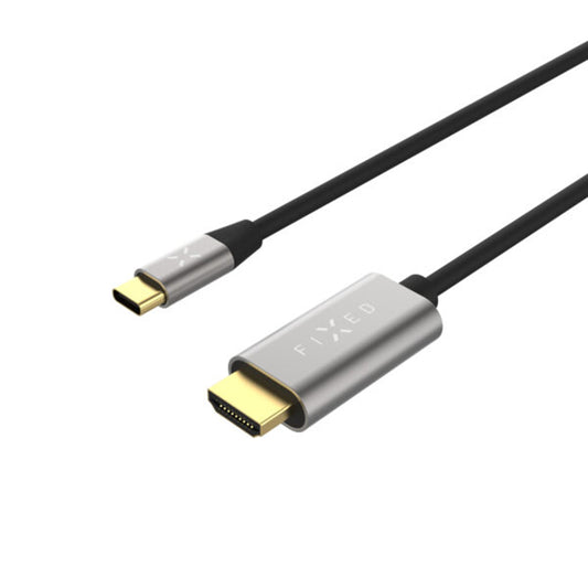 Audio- och videokabel USB-C till HDMI Fixed, 2m, Grå