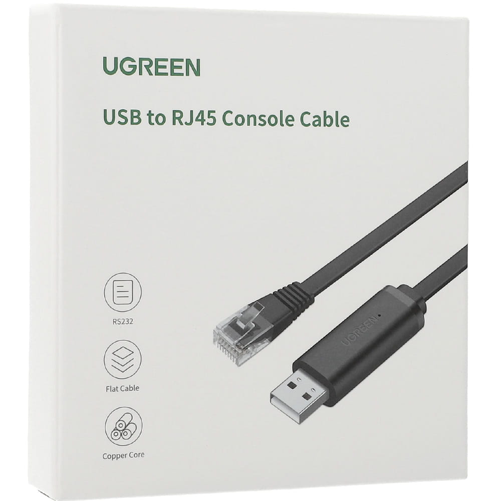 USB-konsolkabel UGREEN CM204, RJ45, 3m, Svart